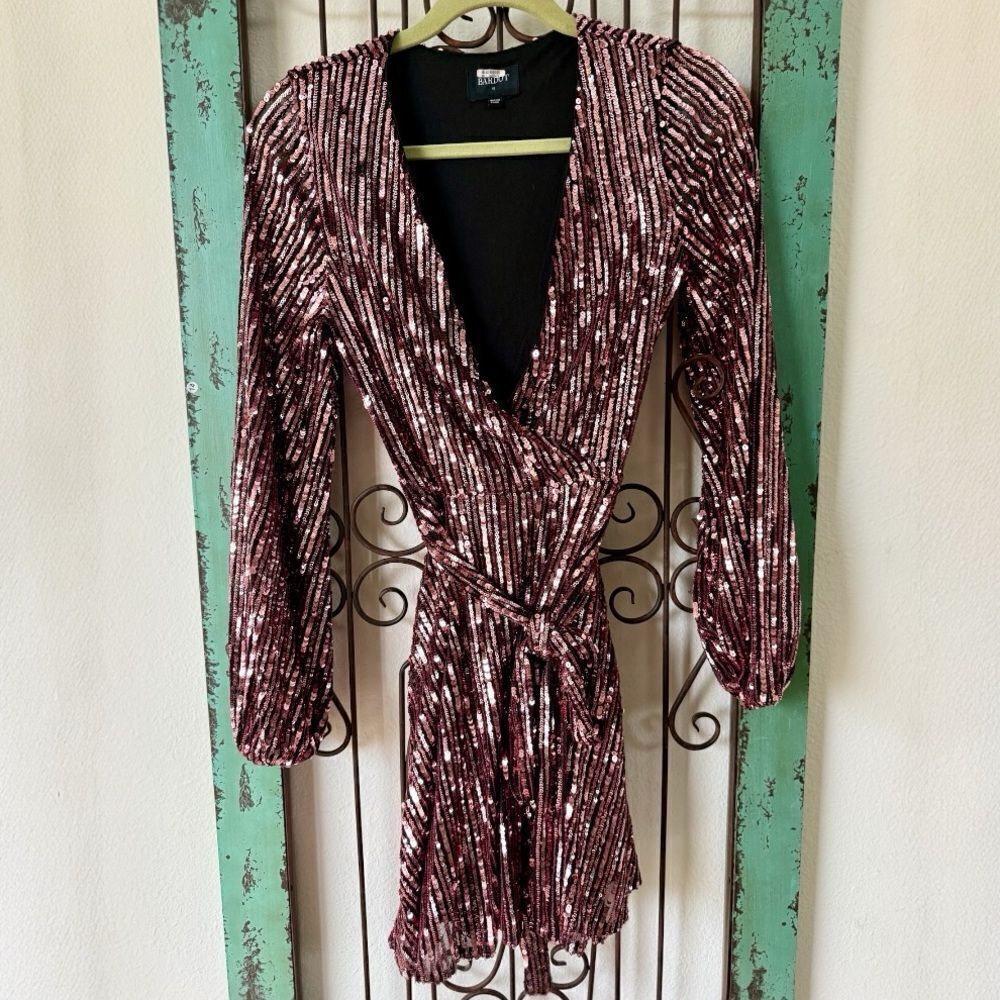 Revolve presents Bardot sequined flirty mini. Size XS - Picture 3 of 7